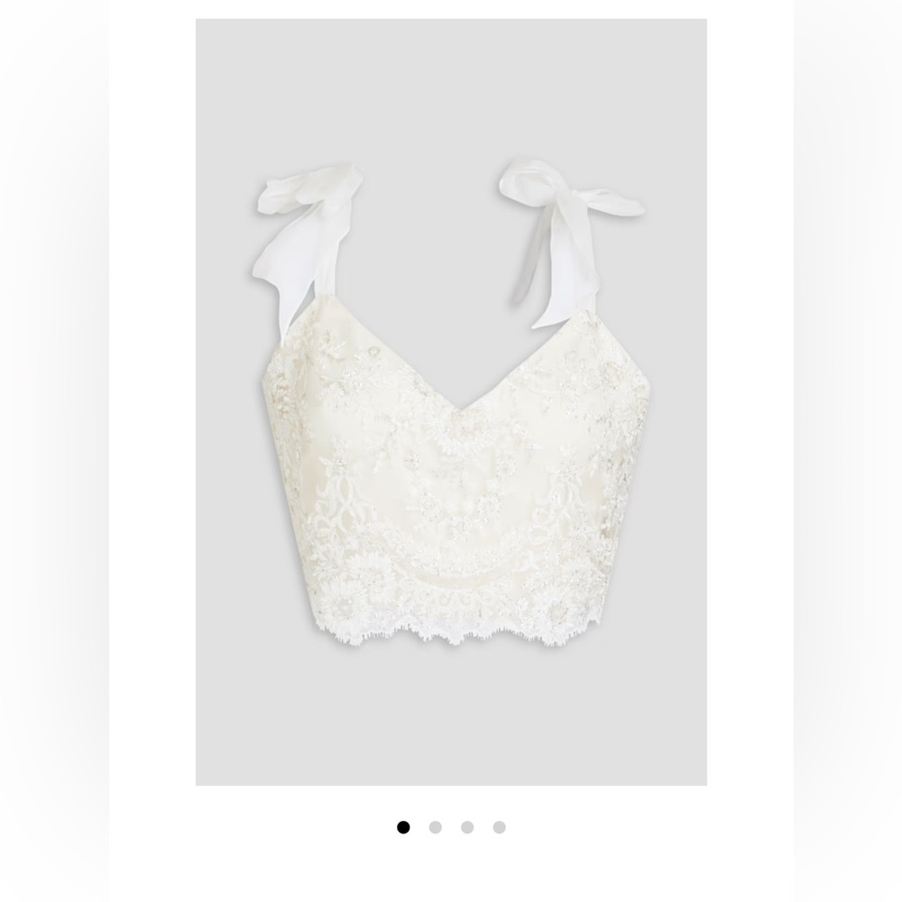 Bridal embroidered crop top. Never worn.